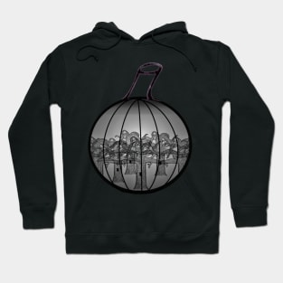 Spooky Forest Pumpkin Pattern (Black) Hoodie